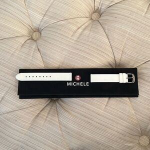 Michele watch sport band. Size 16mm White in color